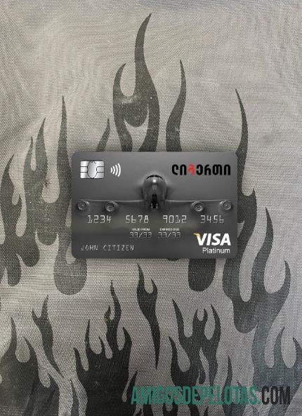 Cartão Visa Platinum do Georgia Liberty Bank Photolook Front amostra